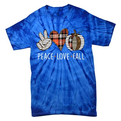 Peace Love Fall S Pumpkin Gift For Fall Halloween Cute Gift Tie-Dye T-Shirt