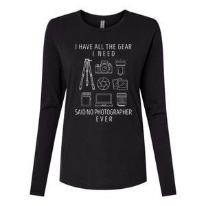 Photography Lover Funny Camera Photographer Womens Cotton Relaxed Long Sleeve T-Shirt