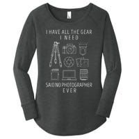 Photography Lover Funny Camera Photographer Women's Perfect Tri Tunic Long Sleeve Shirt