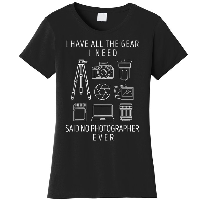 Photography Lover Funny Camera Photographer Women's T-Shirt