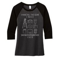 Photography Lover Funny Camera Photographer Women's Tri-Blend 3/4-Sleeve Raglan Shirt