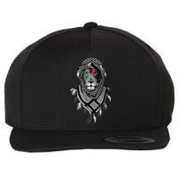 Palestinian Lion Free Palestine Free Gaza Palestine Flag Wool Snapback Cap