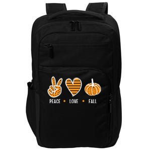 Peace Love Fall Cute Autumn Impact Tech Backpack