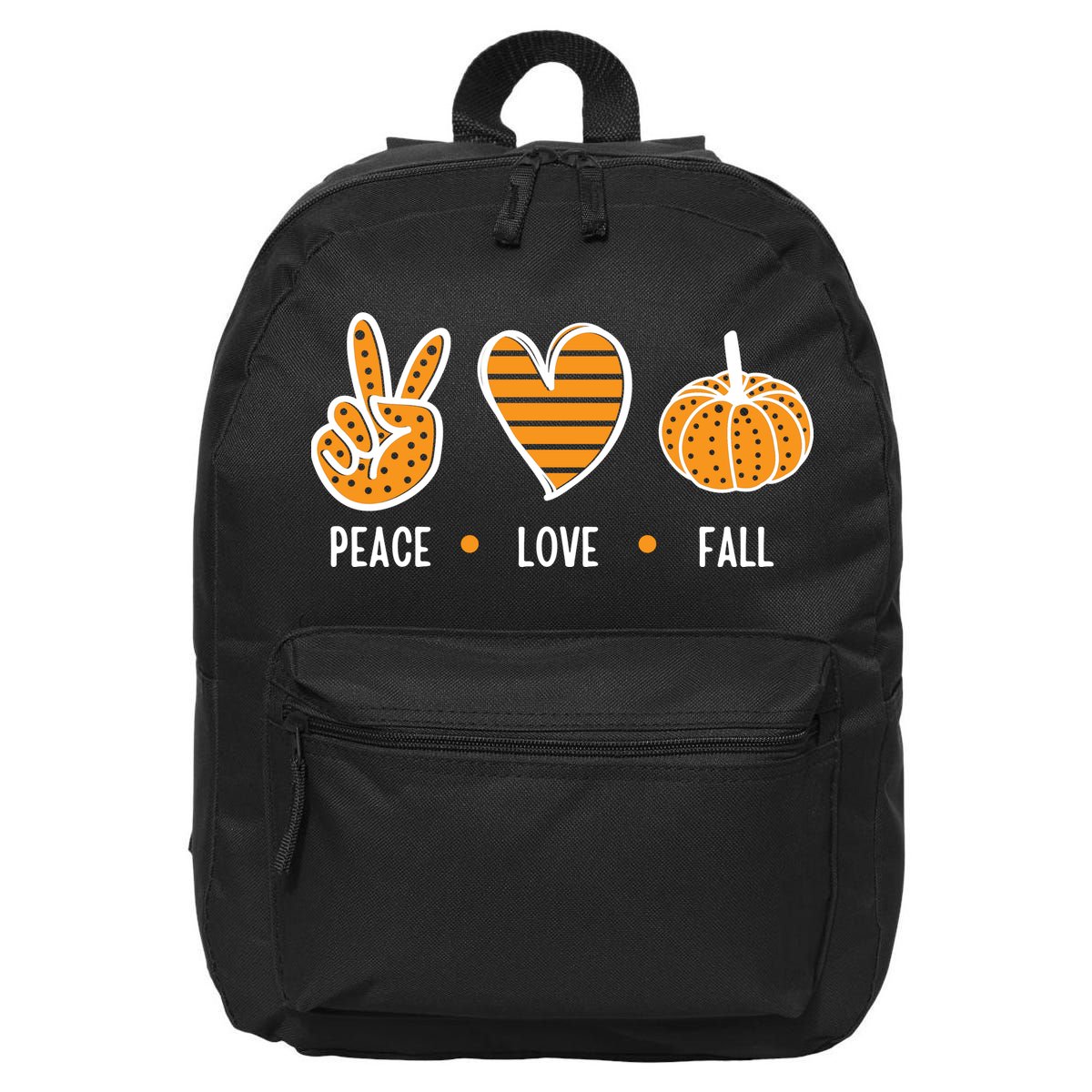 Peace Love Fall Cute Autumn 16 in Basic Backpack