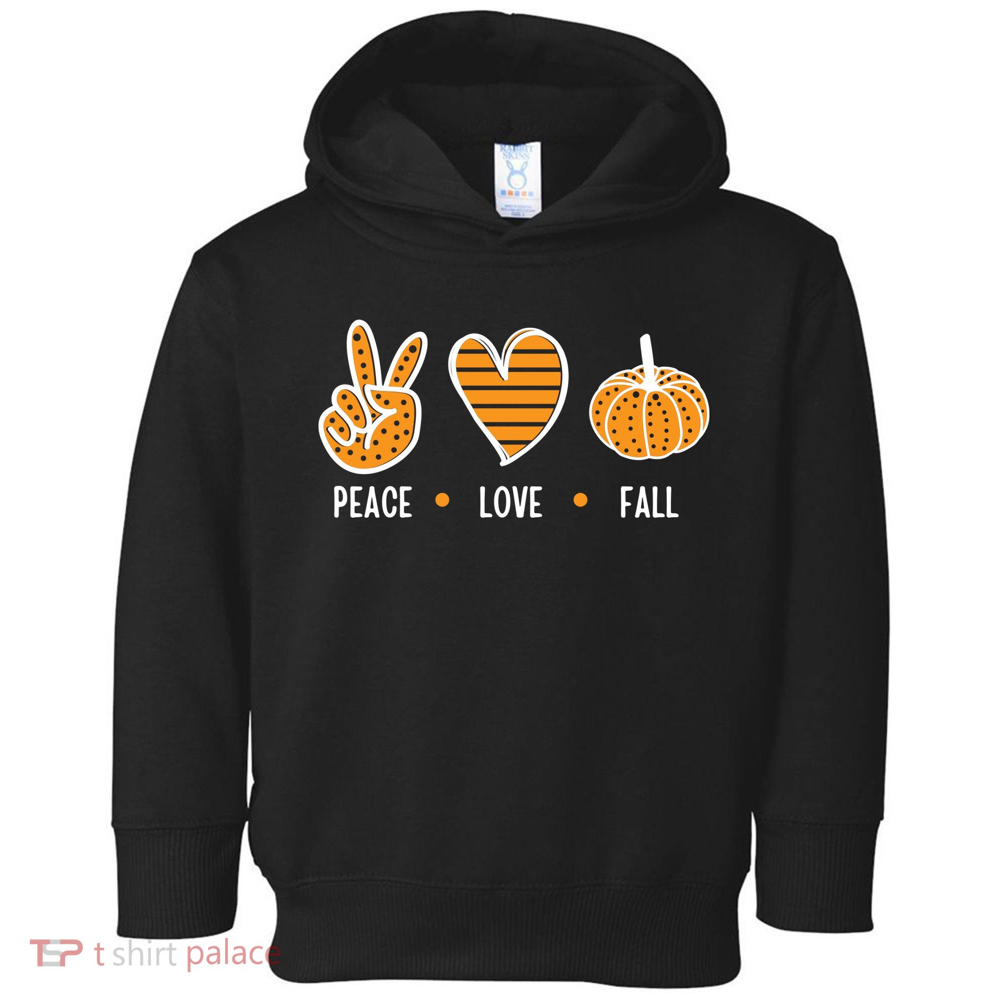 Peace Love Fall Cute Autumn Toddler Hoodie