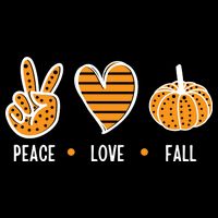 Peace Love Fall Cute Autumn Zip Tote Bag