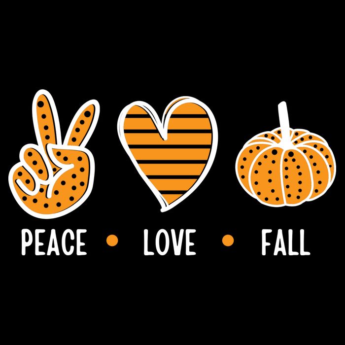 Peace Love Fall Cute Autumn Zip Tote Bag