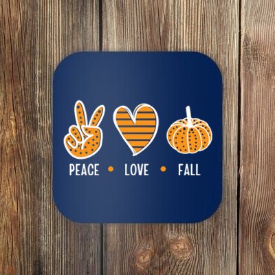 Peace Love Fall Cute Autumn Coaster