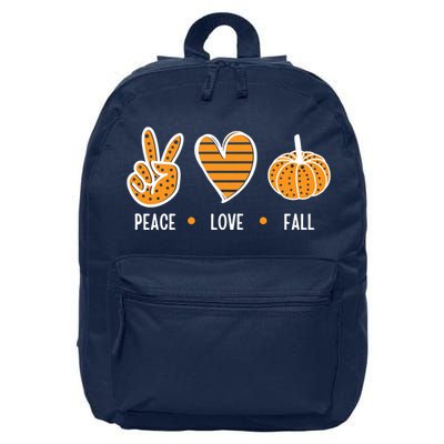 Peace Love Fall Cute Autumn 16 in Basic Backpack