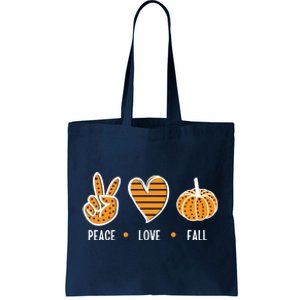 Peace Love Fall Cute Autumn Tote Bag