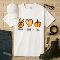 Peace Love Fall Cute Autumn Tall T-Shirt