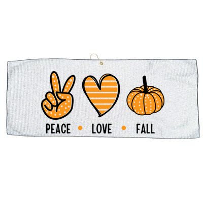 Peace Love Fall Cute Autumn Large Microfiber Waffle Golf Towel