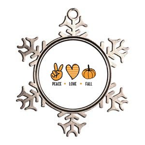 Peace Love Fall Cute Autumn Metallic Star Ornament