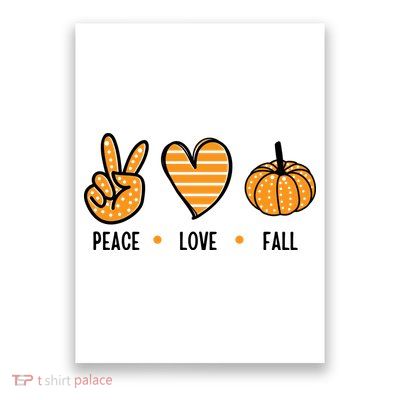 Peace Love Fall Cute Autumn Poster