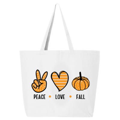 Peace Love Fall Cute Autumn 25L Jumbo Tote