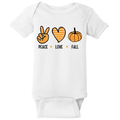 Peace Love Fall Cute Autumn Baby Bodysuit