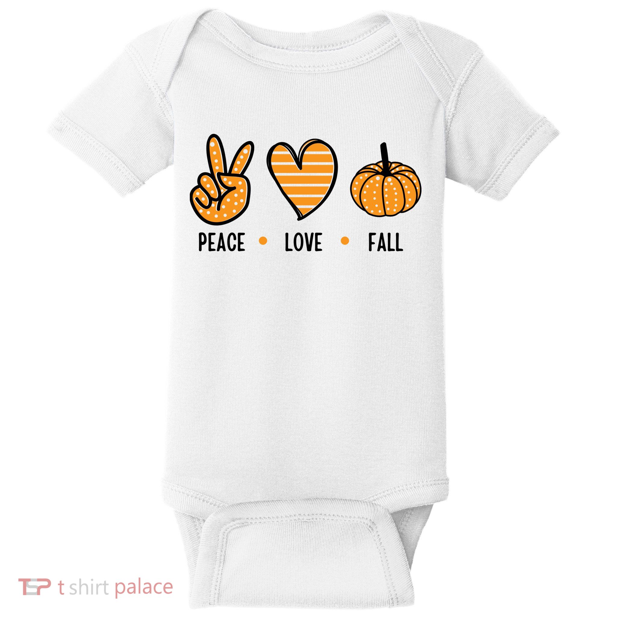 Peace Love Fall Cute Autumn Baby Bodysuit
