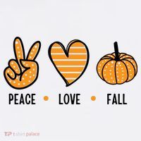 Peace Love Fall Cute Autumn Women's V-Neck T-Shirt