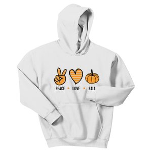 Peace Love Fall Cute Autumn Kids Hoodie