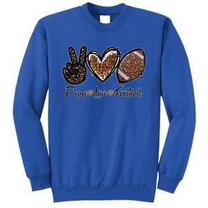 Peace Love Football Lover Football Player Sport Mom Game Day Meaningful Gift Sweatshirt