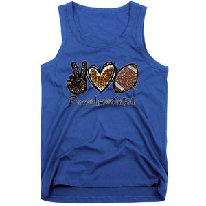 Peace Love Football Lover Football Player Sport Mom Game Day Meaningful Gift Tank Top