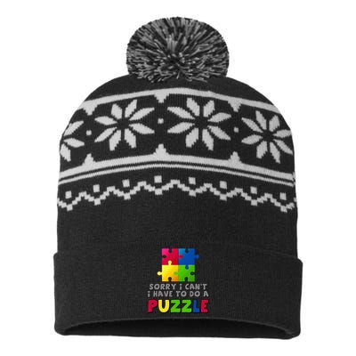 Puzzle Lover For Jigsaw Puzzle USA-Made Snowflake Beanie