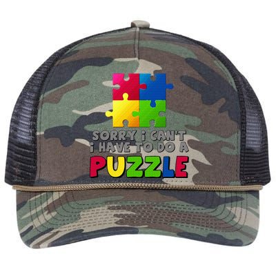 Puzzle Lover For Jigsaw Puzzle Retro Rope Trucker Hat Cap