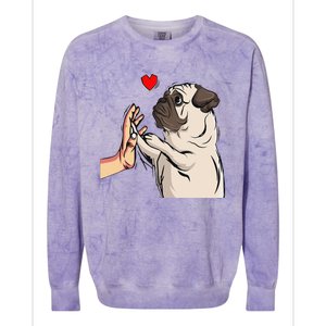 Pug Love Funny Dog Lover Owner Gift Colorblast Crewneck Sweatshirt