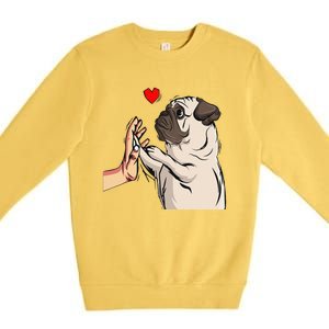 Pug Love Funny Dog Lover Owner Gift Premium Crewneck Sweatshirt