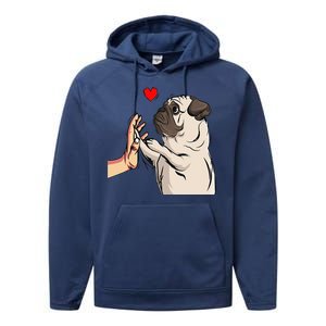 Pug Love Funny Dog Lover Owner Gift Performance Fleece Hoodie