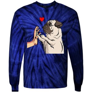 Pug Love Funny Dog Lover Owner Gift Tie-Dye Long Sleeve Shirt