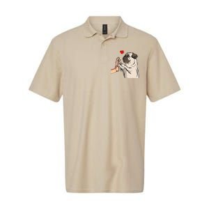 Pug Love Funny Dog Lover Owner Gift Softstyle Adult Sport Polo