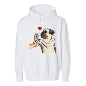 Pug Love Funny Dog Lover Owner Gift Garment-Dyed Fleece Hoodie