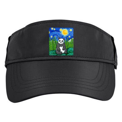 Panda Lover Funny Panda Panda Starry Night Art Panda Adult Drive Performance Visor