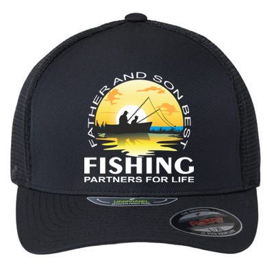 Partner Look Father And Son Angel Partner For Life Angler Gift Flexfit Unipanel Trucker Cap