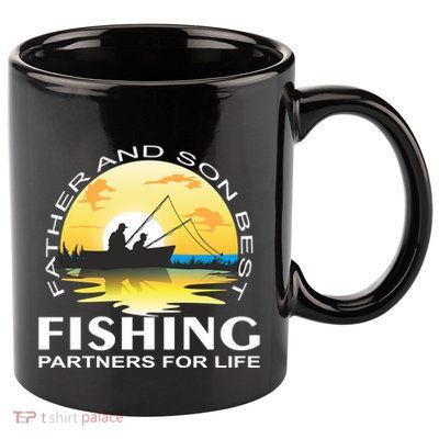Partner Look Father And Son Angel Partner For Life Angler Gift 11oz C Handle Ceramic Mug
