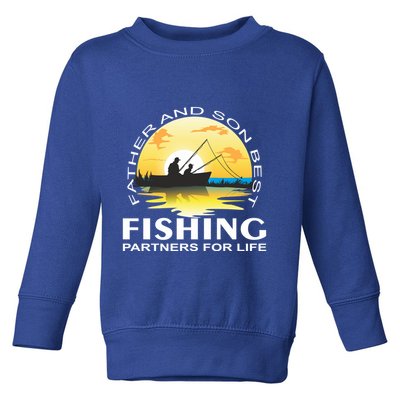 Partner Look Father And Son Angel Partner For Life Angler Gift Toddler Sweatshirt