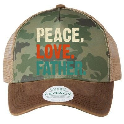 Peace Love Father Funny Mother Father Father Lover Vintage Gift Legacy Tie Dye Trucker Hat