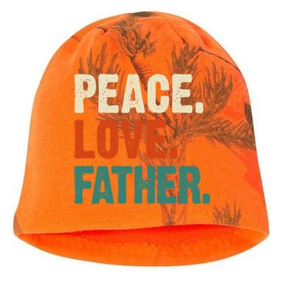 Peace Love Father Funny Mother Father Father Lover Vintage Gift Kati - Camo Knit Beanie