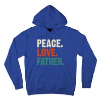 Peace Love Father Funny Mother Father Father Lover Vintage Gift Hoodie