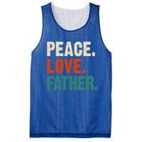 Peace Love Father Funny Mother Father Father Lover Vintage Gift Mesh Reversible Basketball Jersey Tank