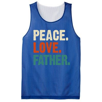 Peace Love Father Funny Mother Father Father Lover Vintage Gift Mesh Reversible Basketball Jersey Tank