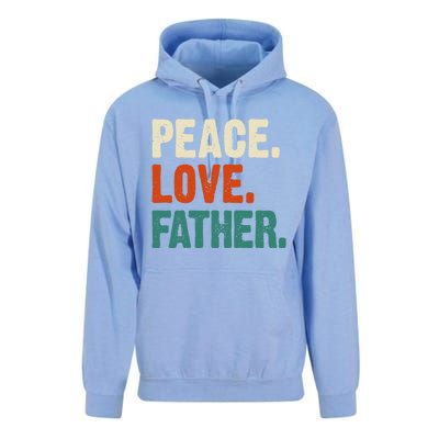 Peace Love Father Funny Mother Father Father Lover Vintage Gift Unisex Surf Hoodie