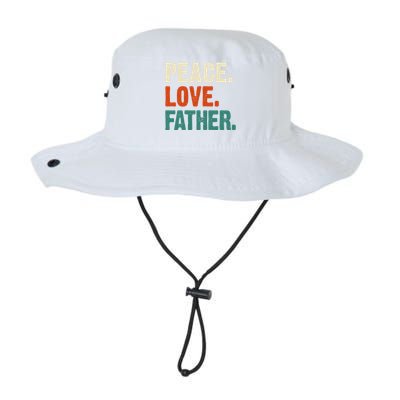 Peace Love Father Funny Mother Father Father Lover Vintage Gift Legacy Cool Fit Booney Bucket Hat