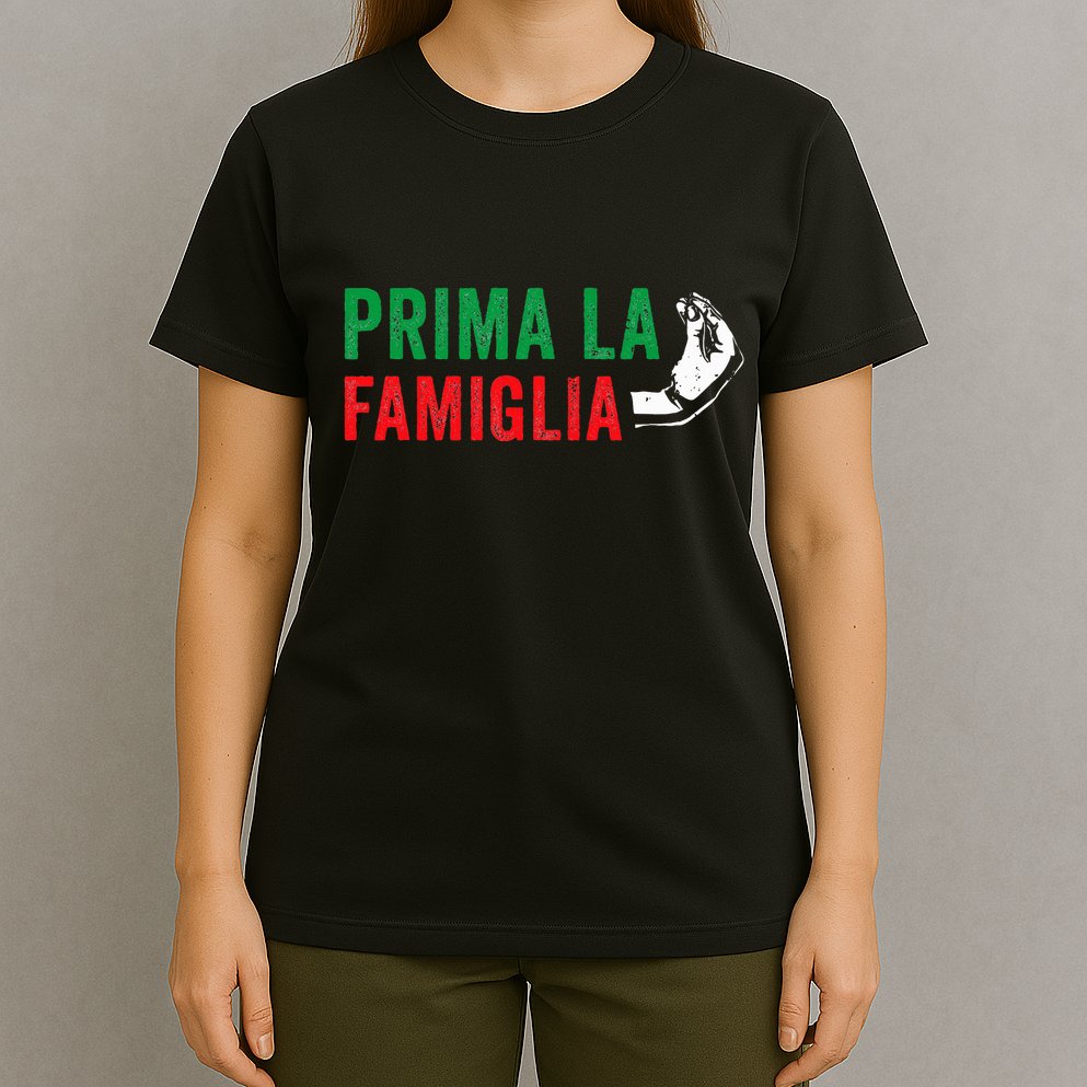 Prima La Famiglia Proud Italian Gift First Family Heritage T-Shirt