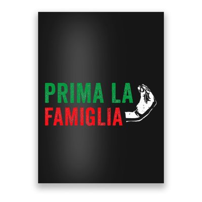 Prima La Famiglia Proud Italian Gift First Family Heritage Poster