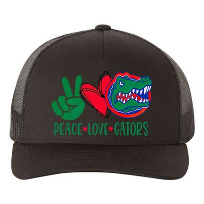 Peace Love Gator Cute Costume Animal Lover Alligator Yupoong Adult 5-Panel Trucker Hat