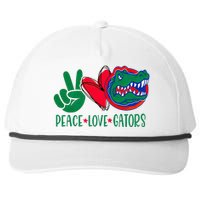 Peace Love Gator Cute Costume Animal Lover Alligator Snapback Five-Panel Rope Hat