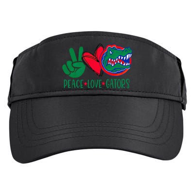 Peace Love Gator Cute Costume Animal Lover Alligator Adult Drive Performance Visor