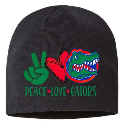 Peace Love Gator Cute Costume Animal Lover Alligator Sustainable Beanie